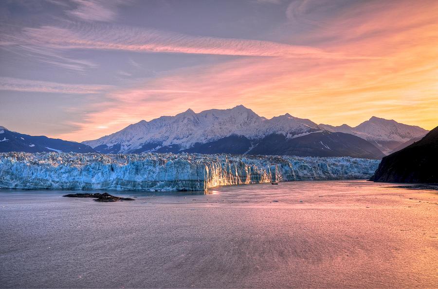 Sunrise at Hubbard Glacier Photograph by Luís Henrique Boucault