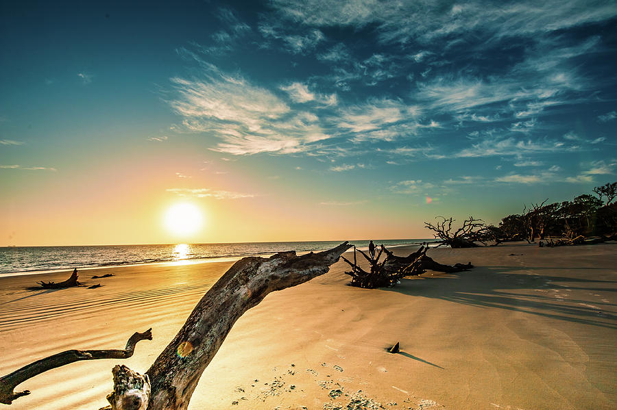 Beaches Photograph - Sunrise at Jekyll by Steven Norris Beaches Photograph - Sunrise at Jekyll by Steven Norris