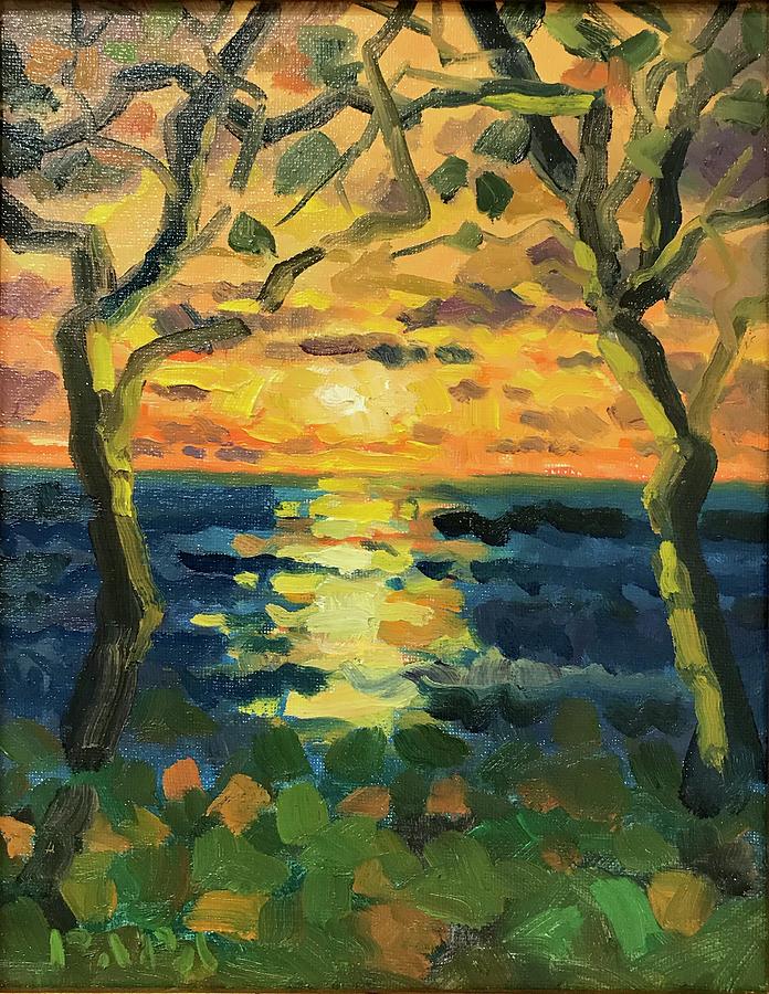 Sunrise at Jupiter 2019 Painting by Ralph Papa