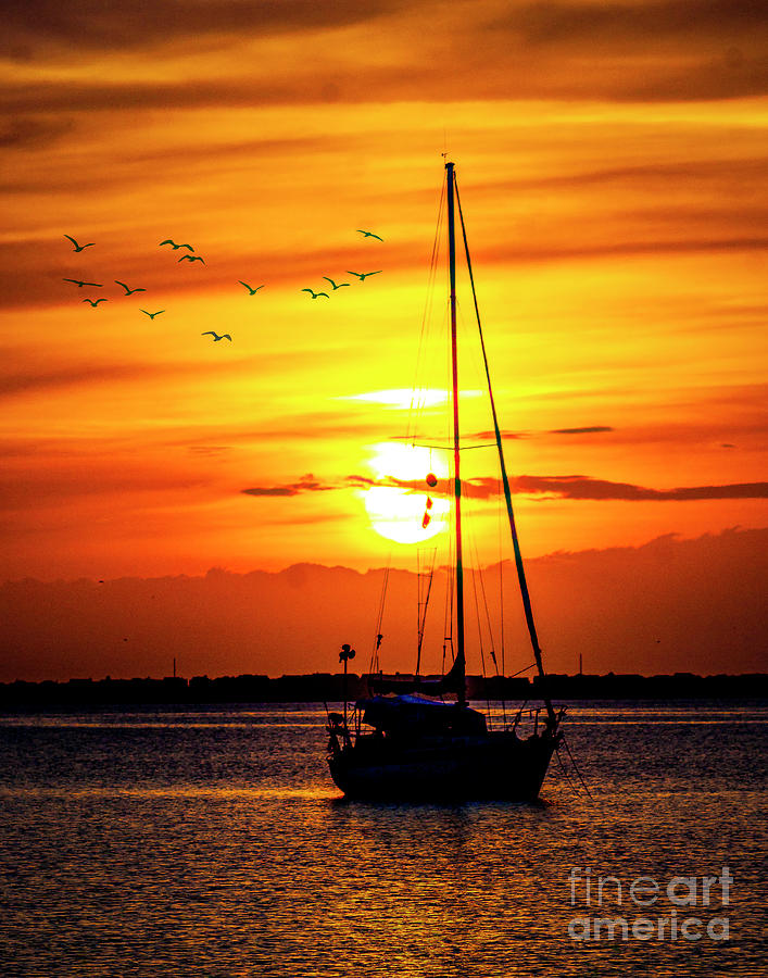 Boat Photograph - Sunrise at Kitty Hawk by Nick Zelinsky Jr