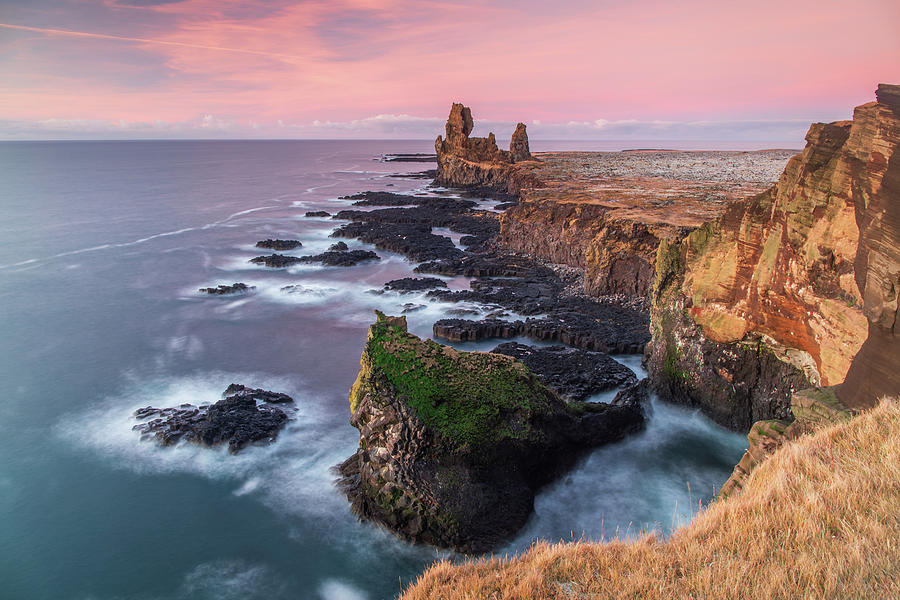 Sunrise at Londrangar, Snaefellnes, Iceland Photograph by Adrian Hendroff