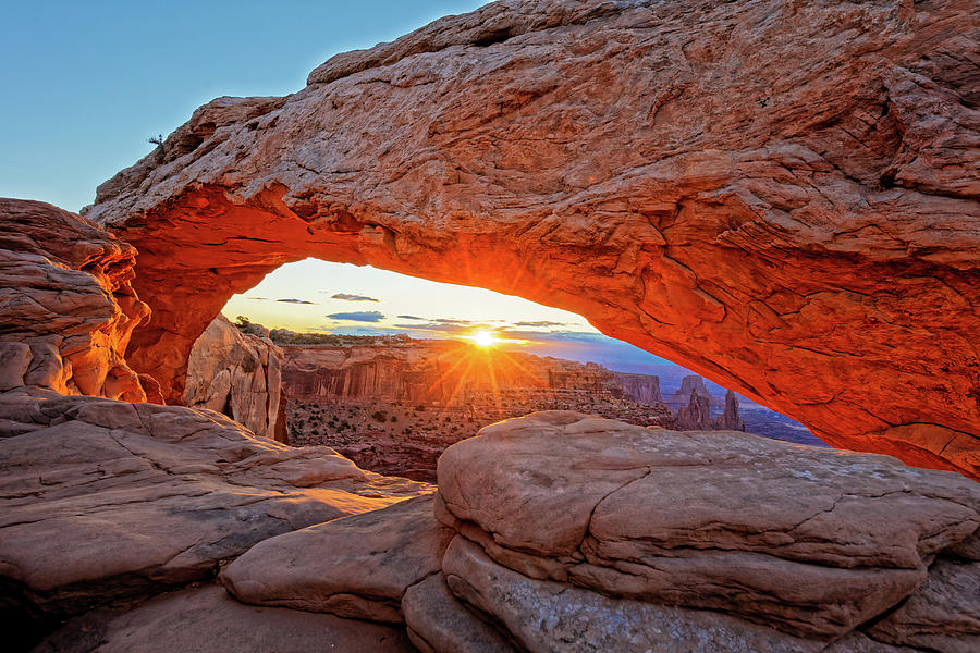 Sunrise at Mesa Arch in Canyonlands NP Photograph by Doolittle Photography and Art