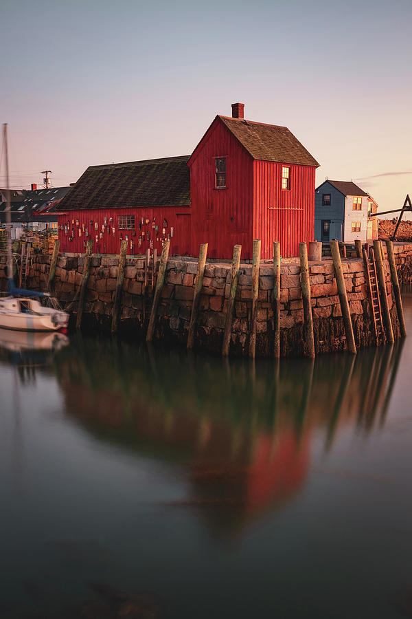America Photograph - Sunrise at Motif #1 Over the Rockport Harbor by Gregory Ballos