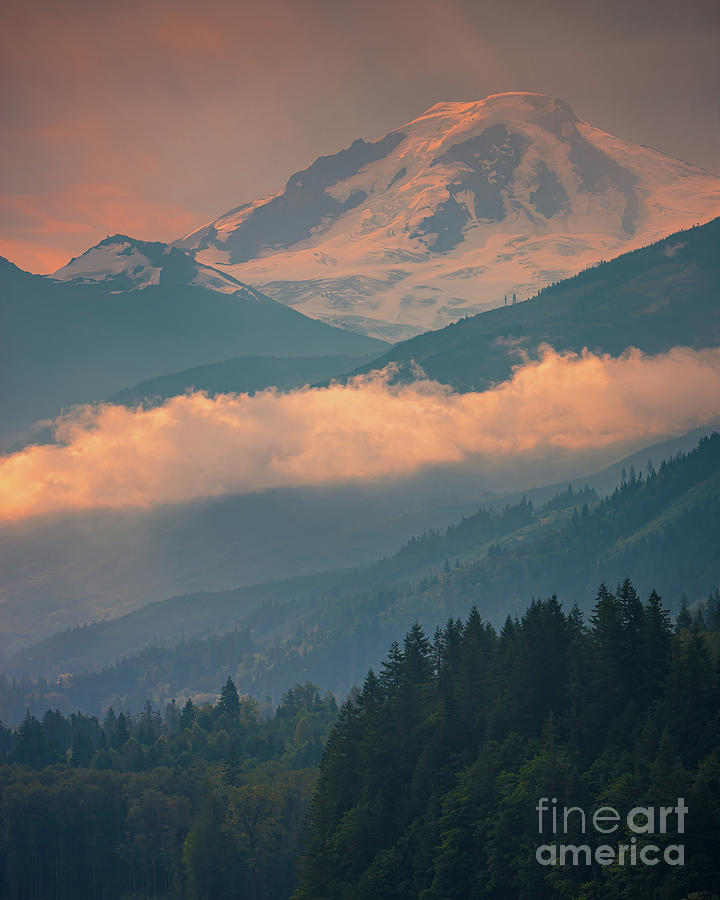 Sunrise at Mount Baker  Photograph by Henk Meijer Photography