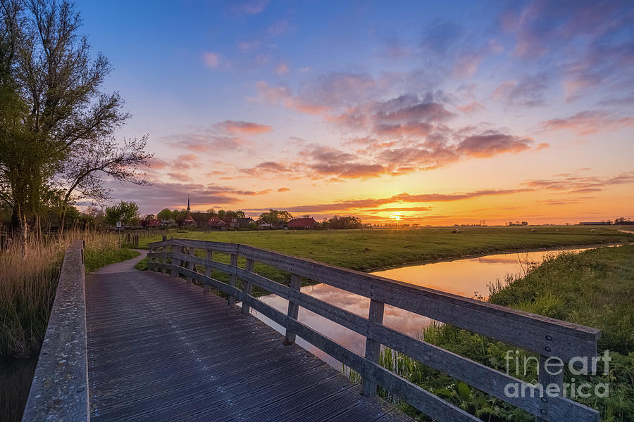 Sunrise at Niehove, Netherlands Photograph by Henk Meijer Photography