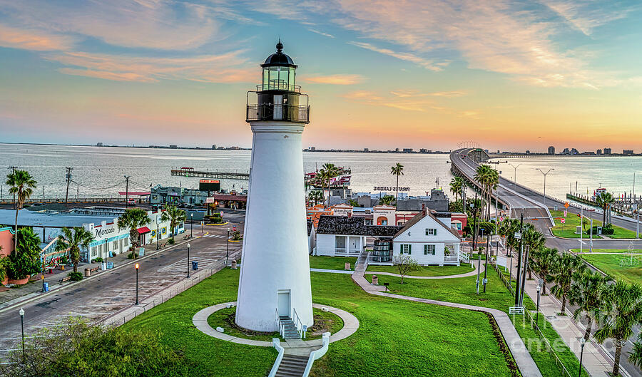Lighthouse Photograph - Sunrise at Port Isabel Lighthouse by Bee Creek Photography - Tod and Cynthia
