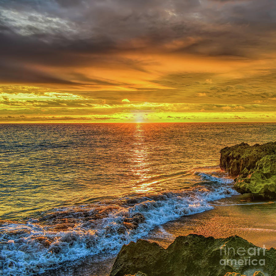 Sunrise at Ross Witham Beach Hutchinson Island Florida Photograph by Olga Hamilton