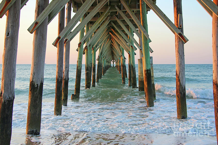 Sunrise at Seaview Pier on North Topsail Island North Carolina 1320 Photograph by Jack Schultz