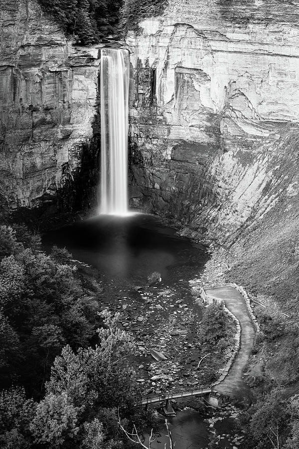 Sunrise At Taughannock Falls Overlook 1 Bw Photograph
