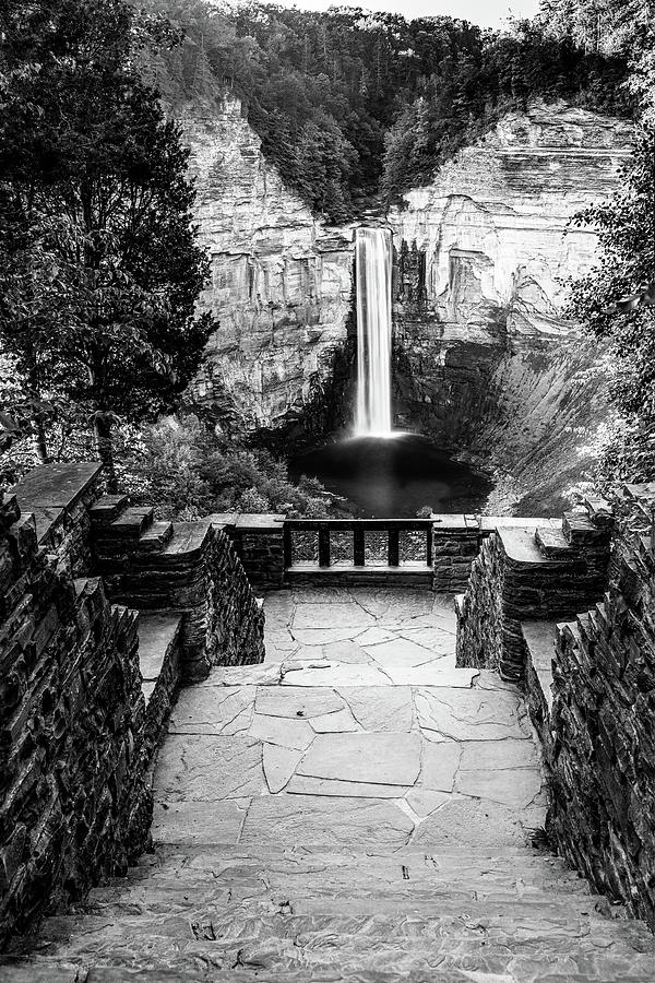Sunrise at Taughannock Falls Overlook 2 bw Photograph by Dimitry Papkov