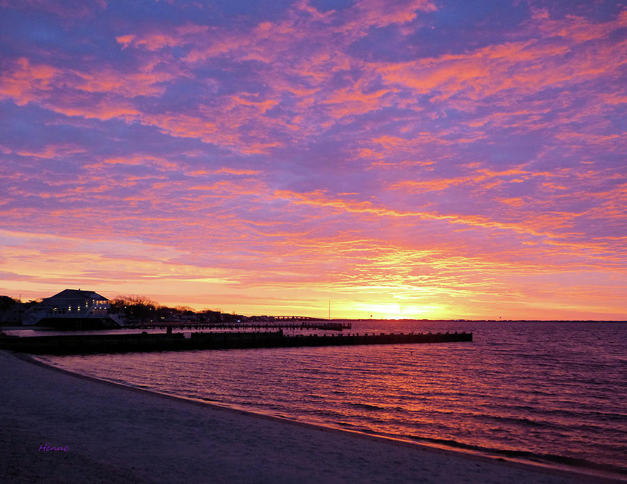 Sunrise at the Bay Beach Photograph by Robert Henne
