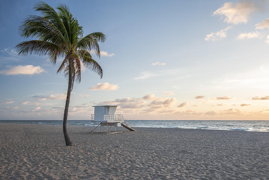 Sunrise at the Fort Lauderdale beach, Florida Photograph by Shobeir Ansari