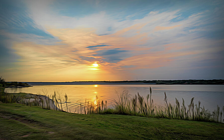 Sunrise at the Lake Photograph by Debra Martz