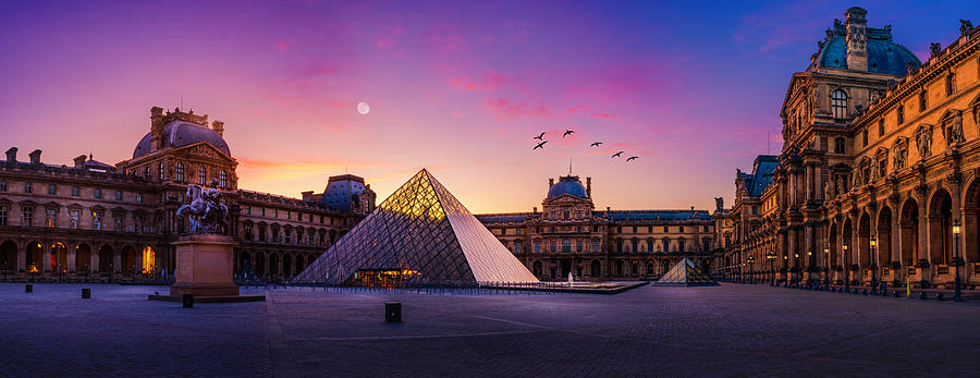 Sunrise at the Louvre Photograph by Dee Potter