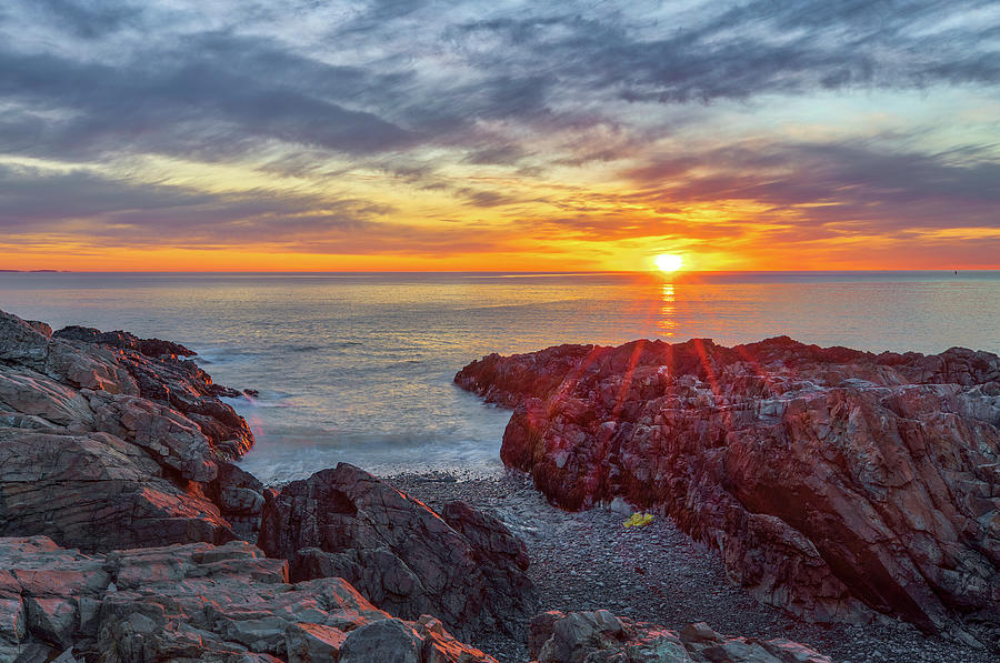 Sunrise at the Marginal Way Walkway  Photograph by Juergen Roth