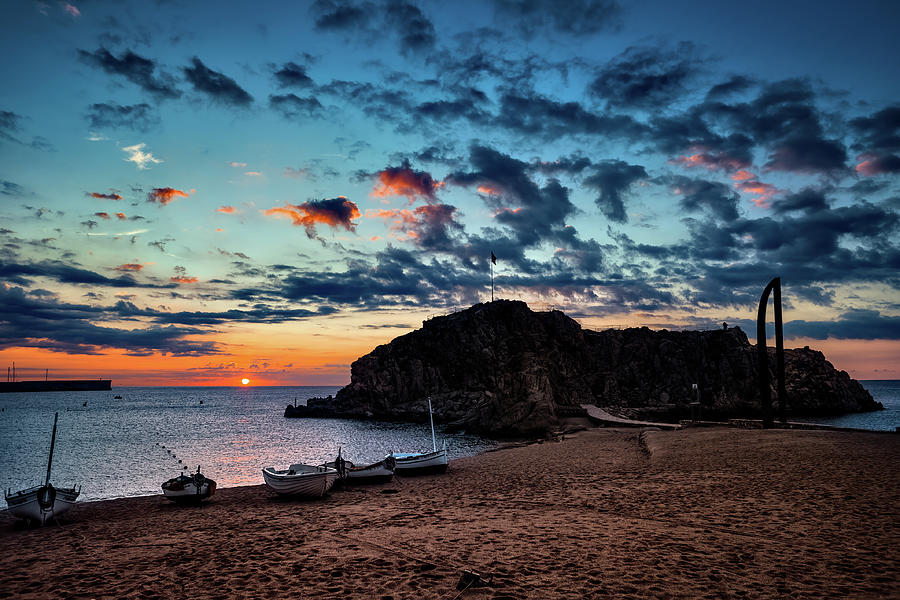 Sunrise At The Sea In Blanes Photograph by Artur Bogacki