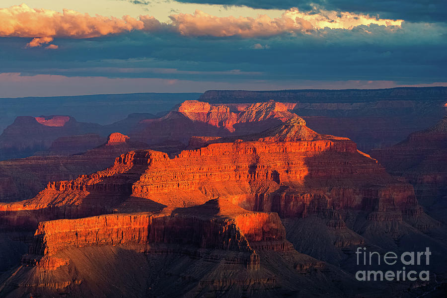 Sunrise At The South Rim, Grand Canyon N.p. Photograph