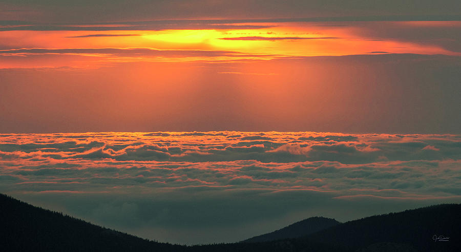 Sunrise at the top of the world Photograph by Judi Dressler
