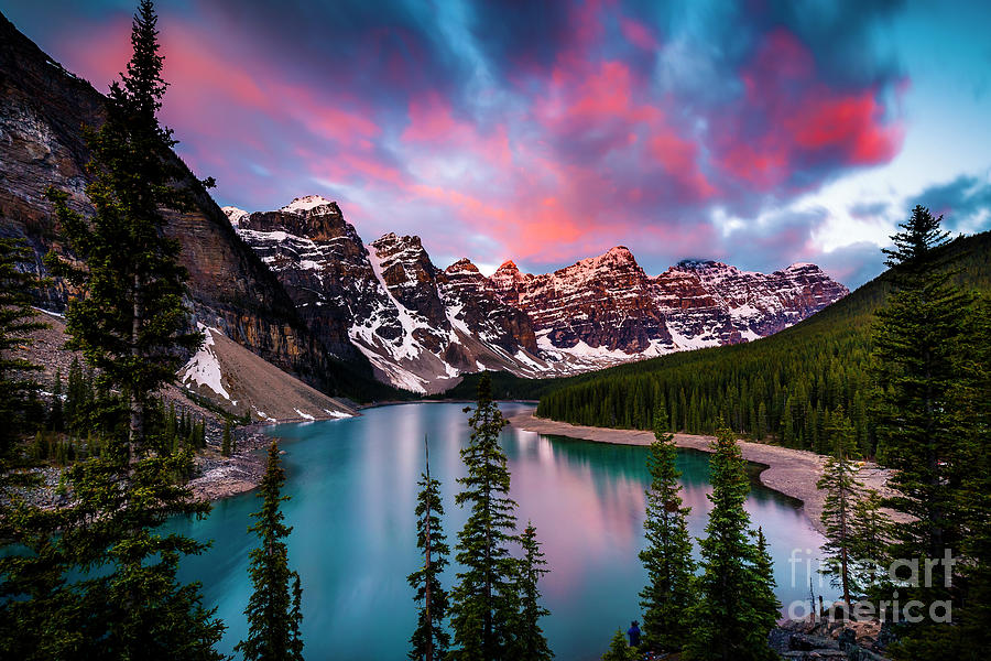 Banff National Park Photograph - Sunrise at the Valley of the Ten Peaks by Hey Engel