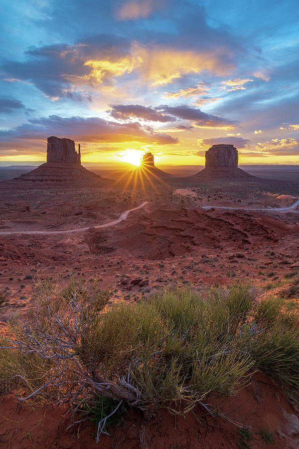 Sunrise at The View in Monument Valley Photograph by John Wilbur Sunrise at The View in Monument Valley Photograph by John Wilbur