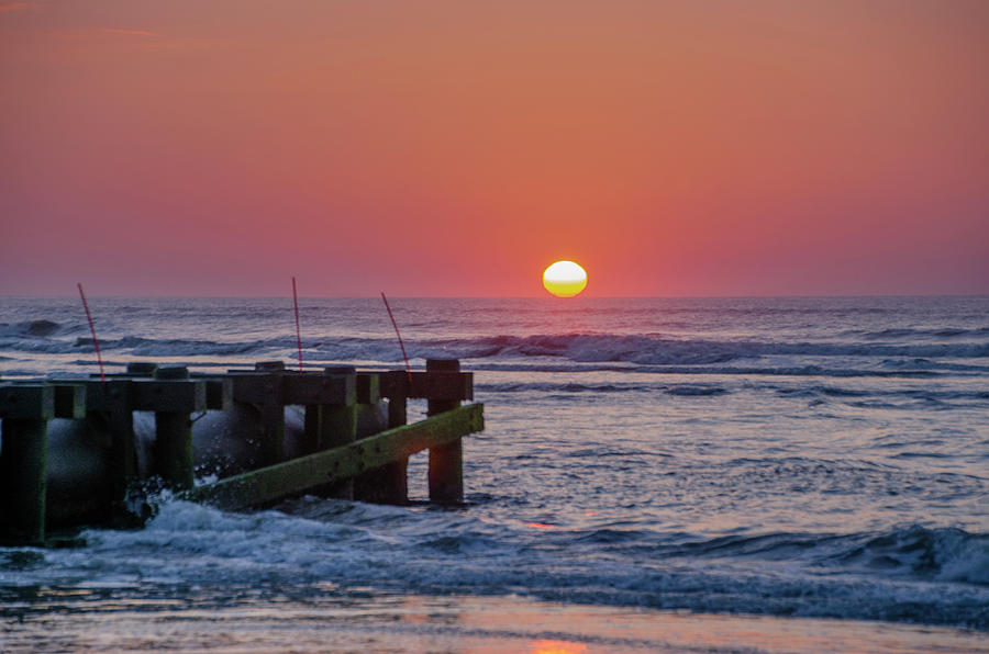 Sunrise at the WildWoods - New Jersey Photograph by Bill Cannon