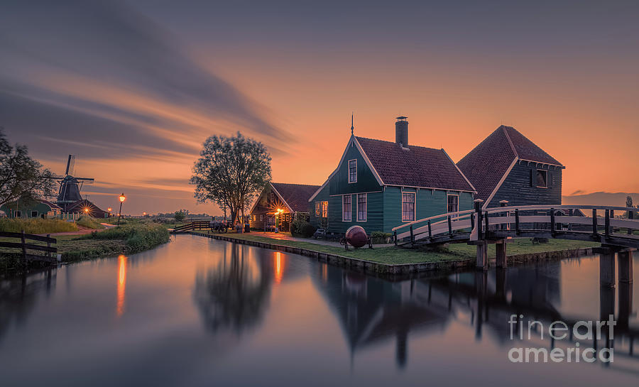 Sunrise at the Zaanse Schans Photograph by Henk Meijer Photography