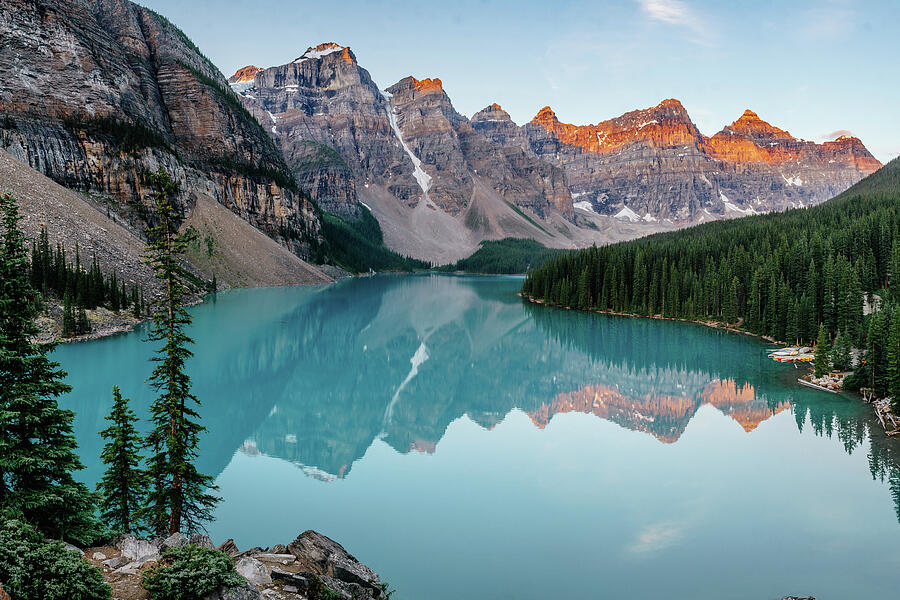 Sunrise At Valley Of Ten Peaks, Lake Moraine, Banff National Park 