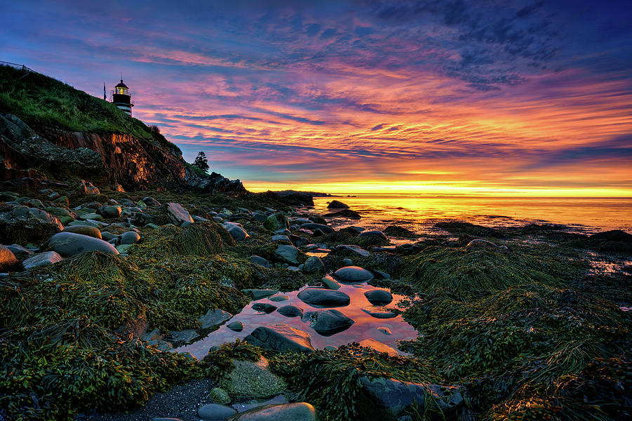 Lighthouse Photograph - Sunrise at West Quoddy Head by Rick Berk