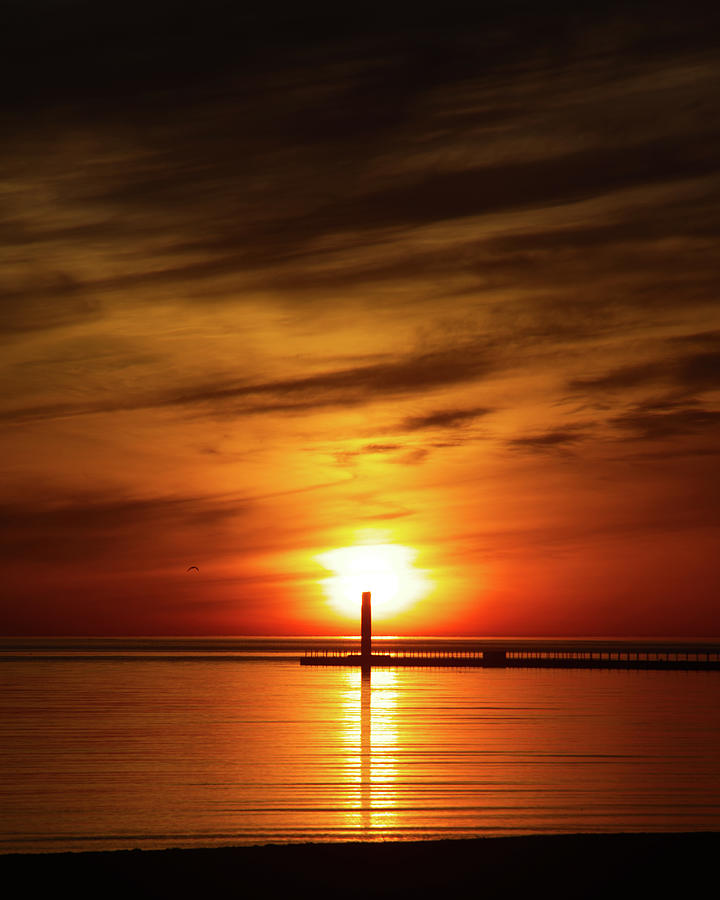 Sunrise behind Charlotte Lighthouse Photograph by Flinn Hackett