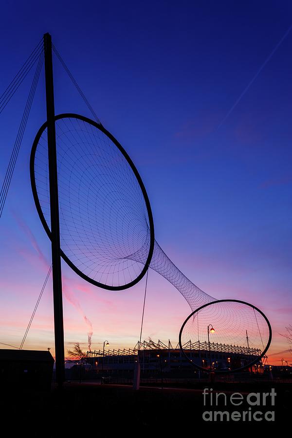 Sunrise behind the tees Valley Giant, Temenos No.2 Photograph by Phill Thornton