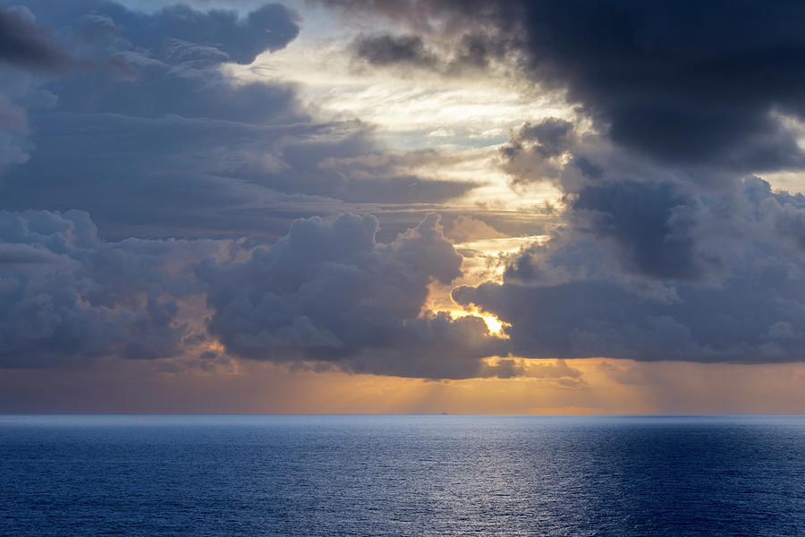Sunrise Between Florida and Bahamas Photograph by Debra Martz