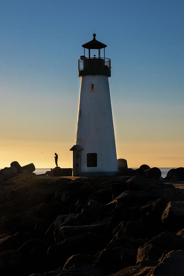 Sunrise Bliss Walton Lighthouse Santa Cruz Photograph by Gary Geddes