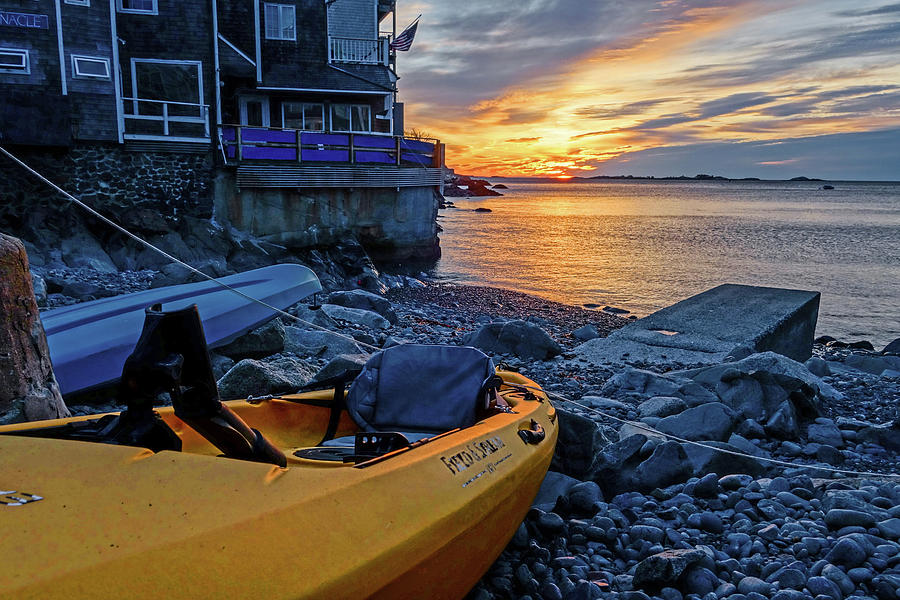 Sunrise by the Barnacle Marblehead MA Kayak Photograph by Toby McGuire