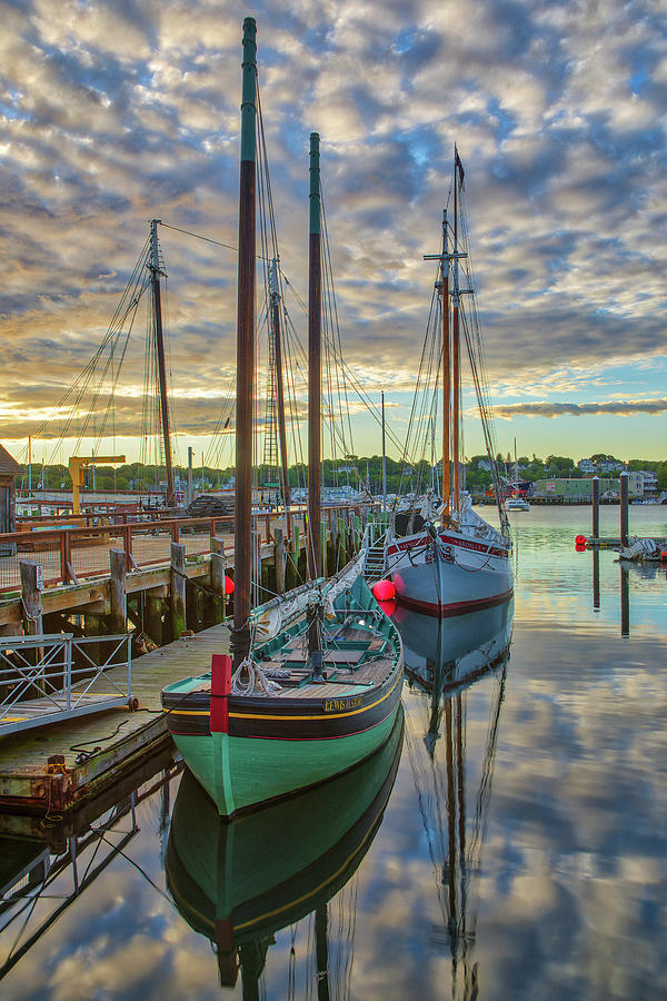Sunrise Colors at Maritime Gloucester Harbor Photograph by Juergen Roth