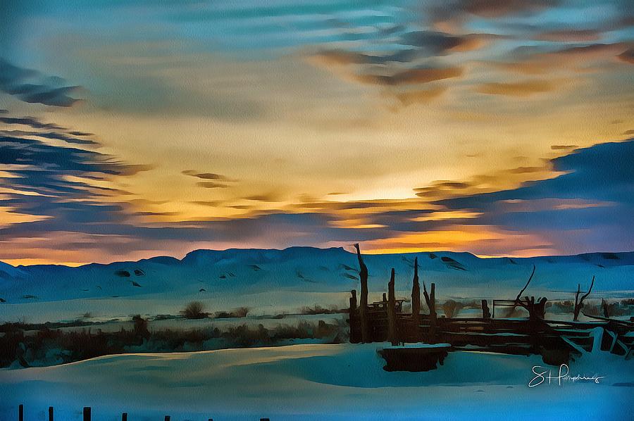 Sunrise Corral by Fine Art Western Paintings Sunrise Corral by Fine Art Western Paintings