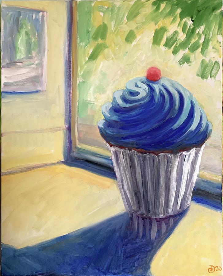 Sunset Painting - Sunrise cupcake by David Diethelm Sunset Painting - Sunrise cupcake by David Diethelm