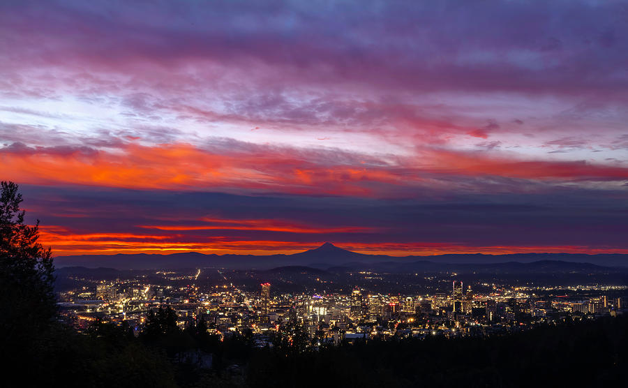 Sunrise Delight Over Portland Photograph