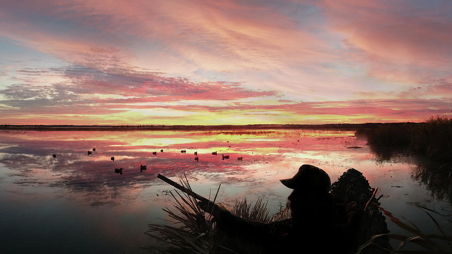 Sunrise Duck Hunting on the River  Photograph by Patti Deters
