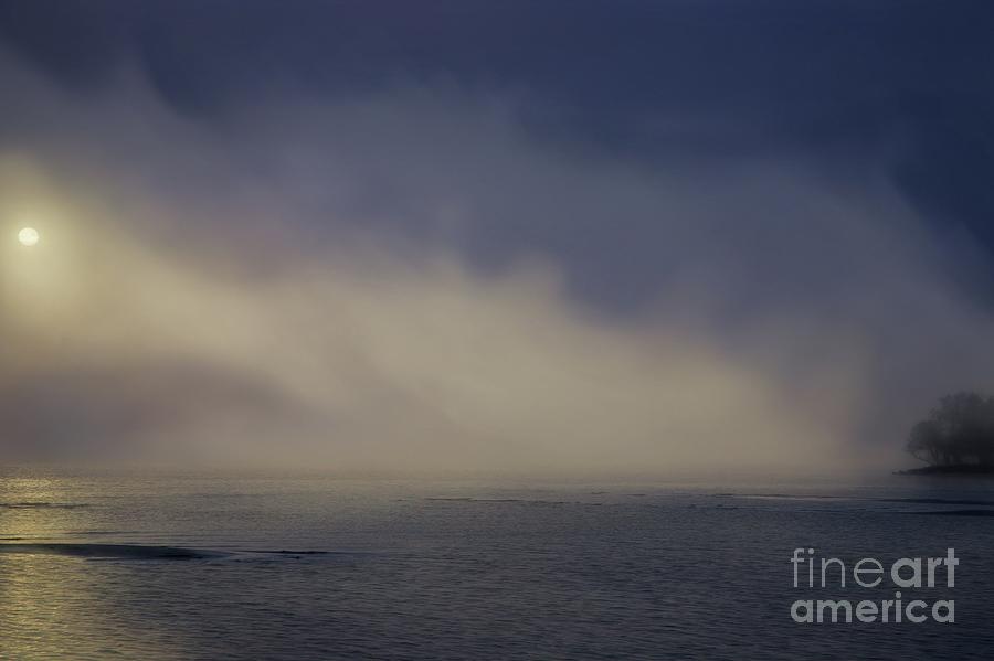 Sunrise Fog Above Lake Photograph