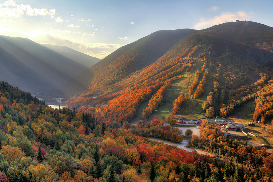 Sunrise Franconia Notch Crop Photograph by White Mountain Images