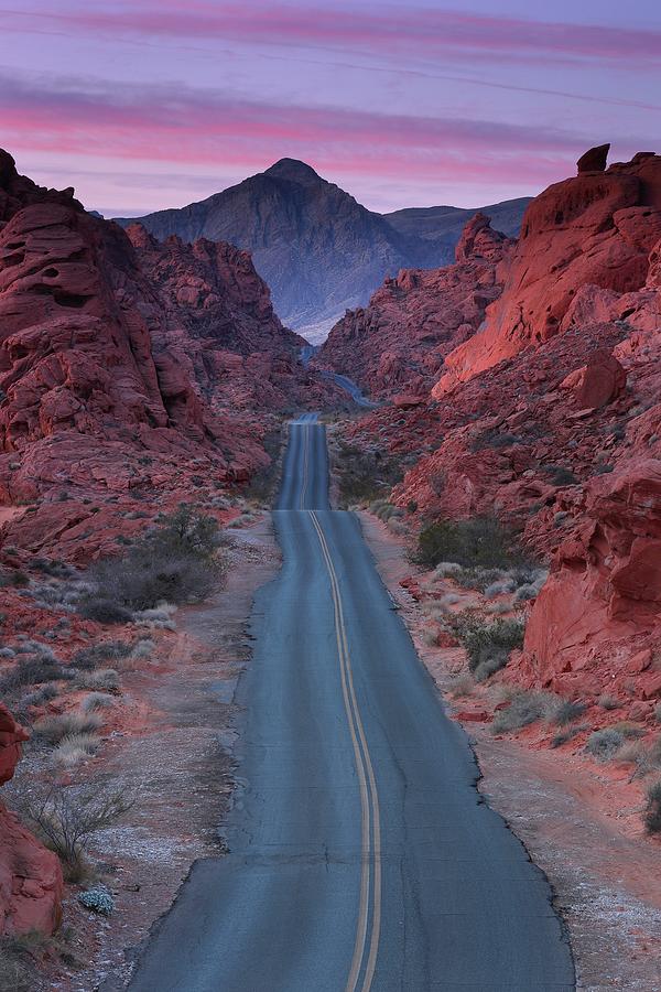 Sunrise from Mouse Tank road at Valley of Fire State Park in Nevada. Photograph by Jetson Nguyen