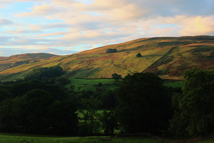 Sunrise Hillside in the Yorkshire Dales Photograph by Jeremy Hayden