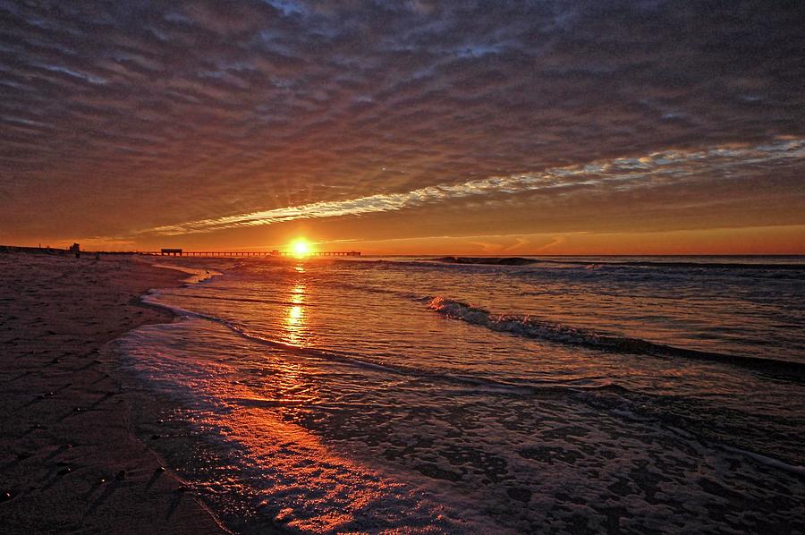 Sunrise in Gulf Shores Alabama Photograph by Michael Thomas