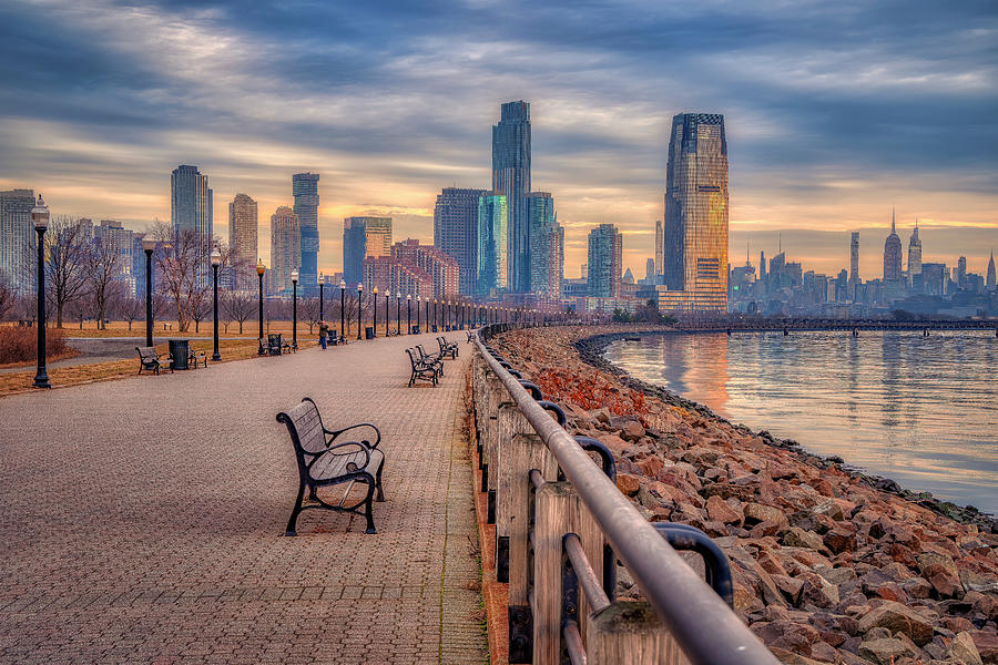 Sunrise in Jersey City Photograph by Penny Polakoff