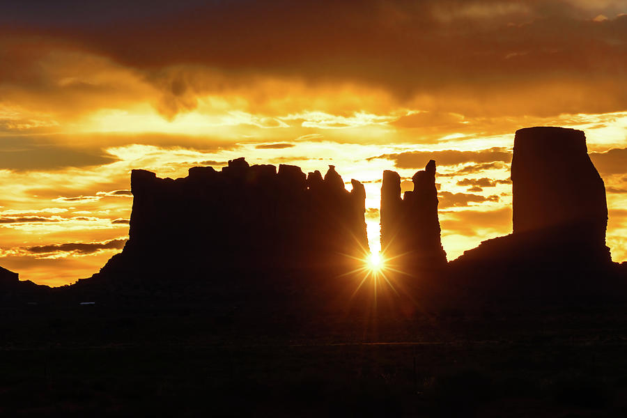 Sunrise in Monument Valley - Utah Photograph by Debra Martz