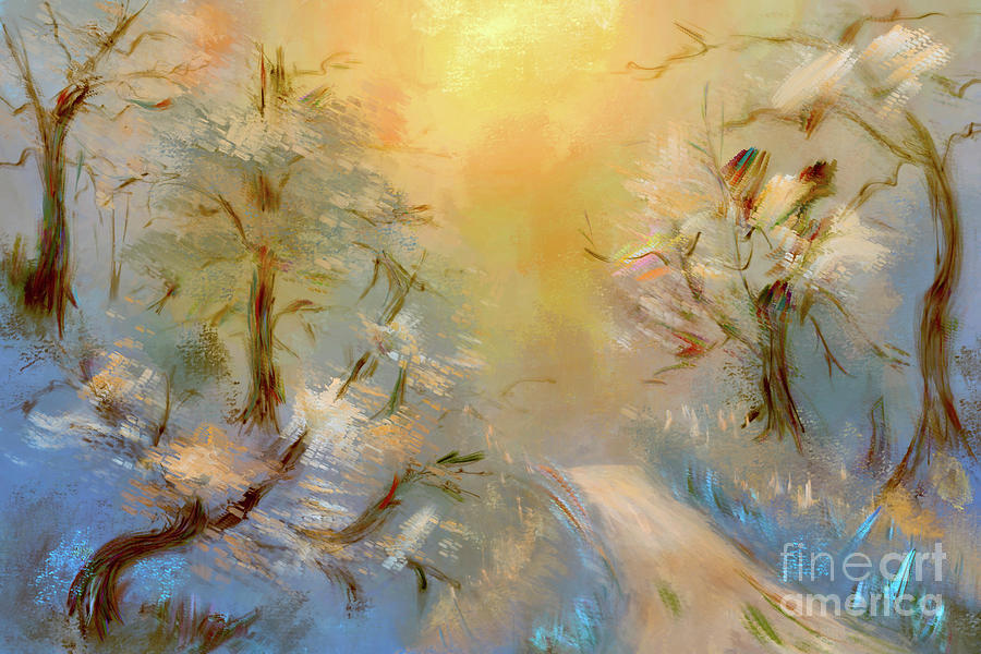 Sunrise In Silver And Gold Digital Art by Lois Bryan
