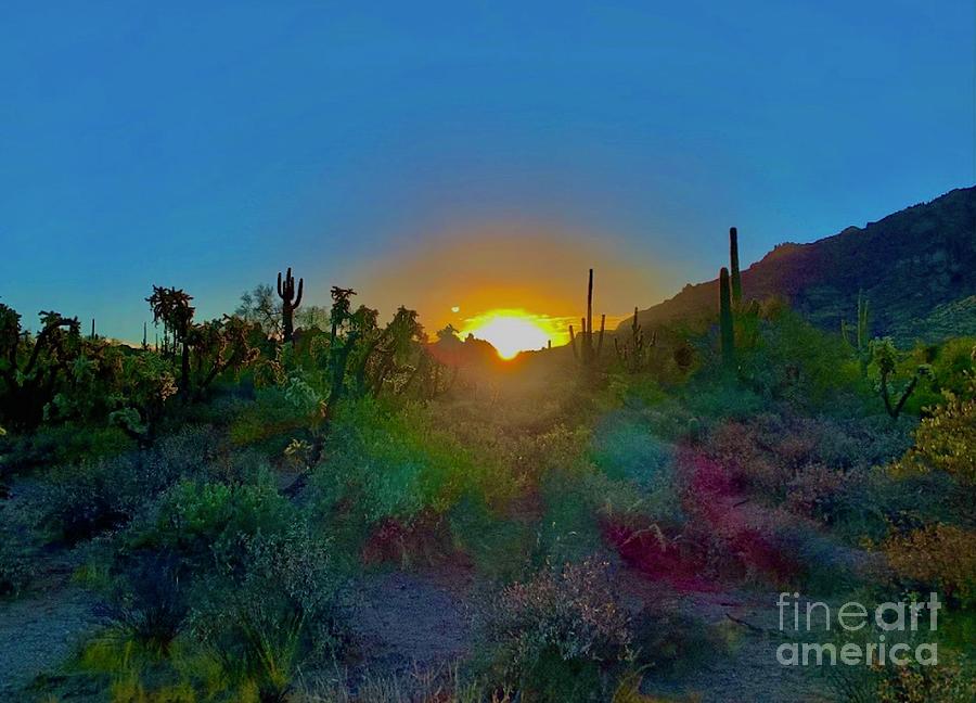 Sunrise In Superior AZ Digital Art by Tammy Keyes