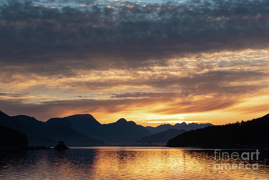 Summer Photograph - Sunrise in the Inside Passage by Nancy Gleason
