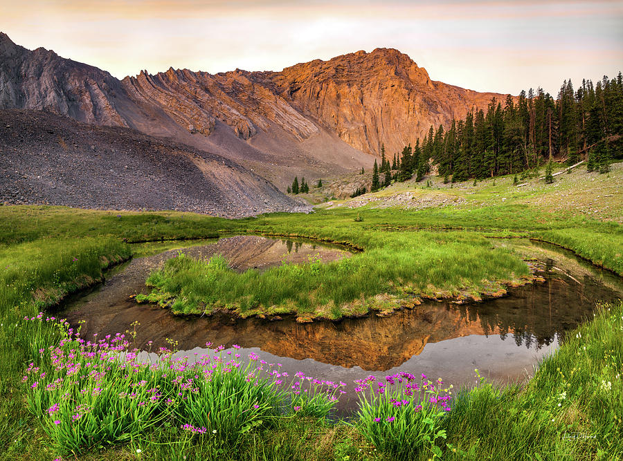Sunrise in the Lost River Range Idaho. Photograph by Leland D Howard