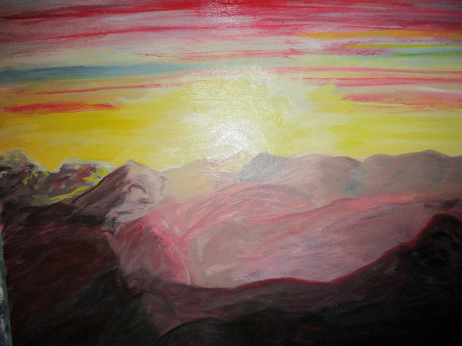 Sunrise in the Mountains Painting by Elizabeth Simpson